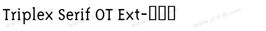 Triplex Serif OT Ext字体转换